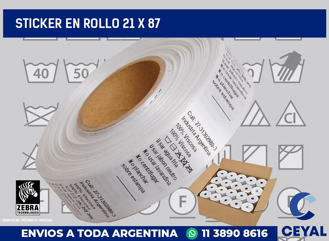 sticker en rollo 21 x 87