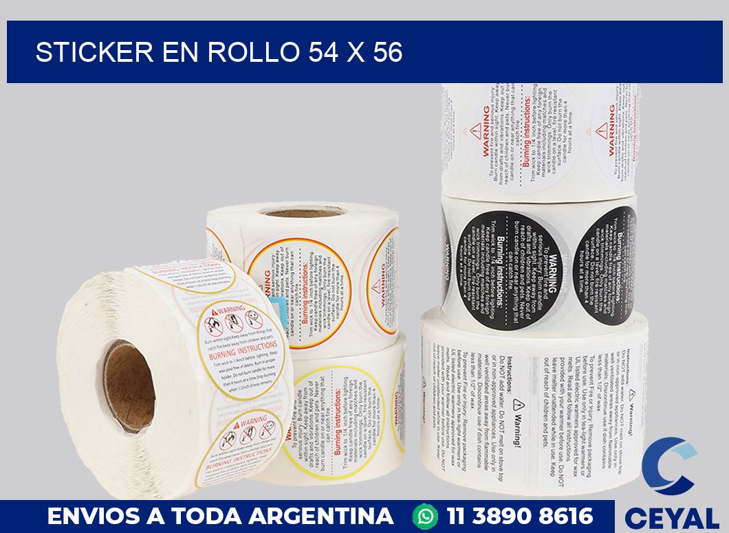 sticker en rollo 54 x 56