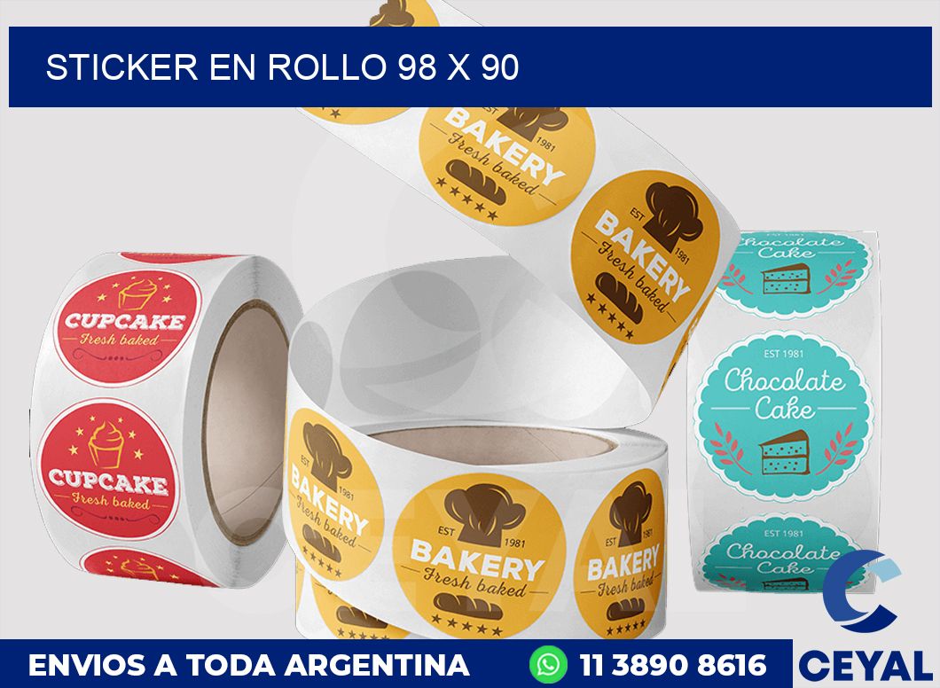 sticker en rollo 98 x 90