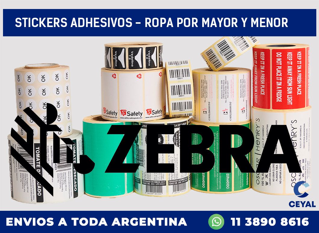 stickers adhesivos - ropa por mayor y menor