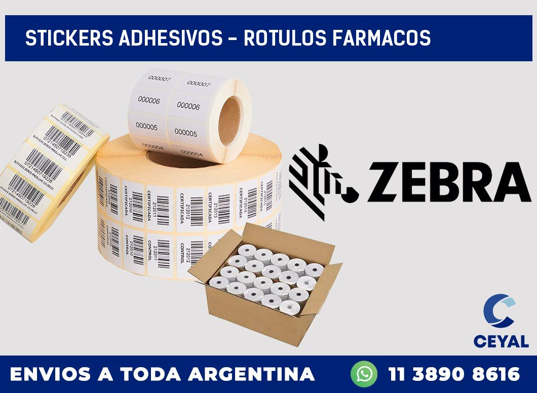 stickers adhesivos - rotulos farmacos