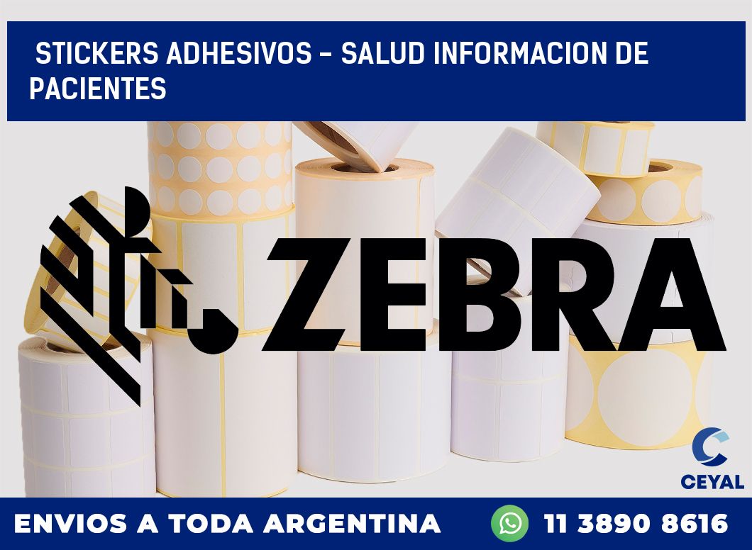 stickers adhesivos – salud informacion de pacientes