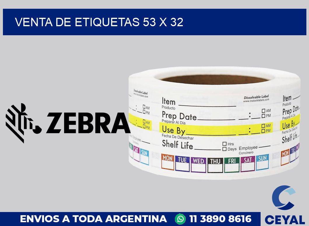 venta de etiquetas 53 x 32