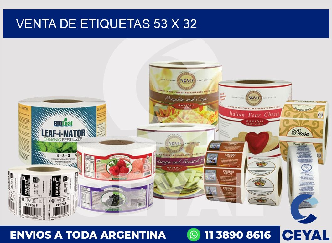 venta de etiquetas 53 x 32