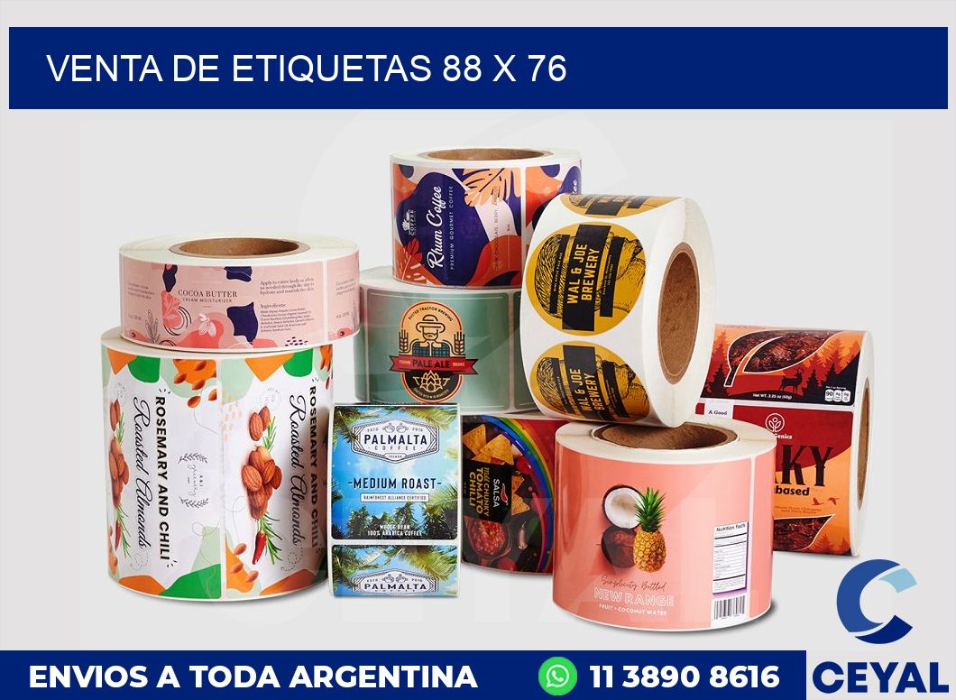venta de etiquetas 88 x 76