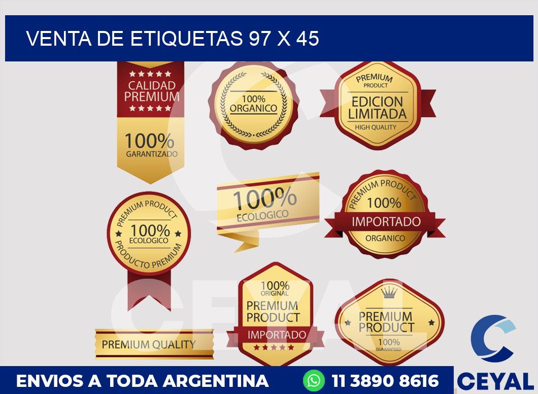 venta de etiquetas 97 x 45