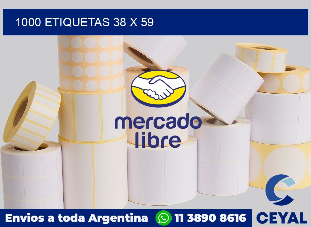 1000 etiquetas 38 x 59