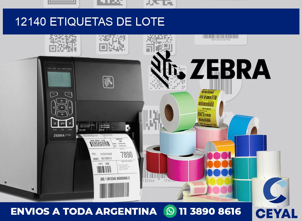 12140 Etiquetas de lote