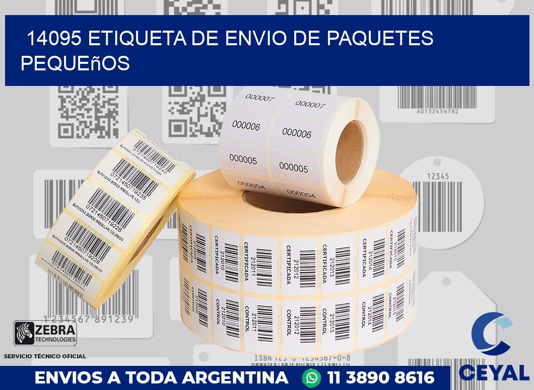14095 Etiqueta de envio de paquetes pequeños