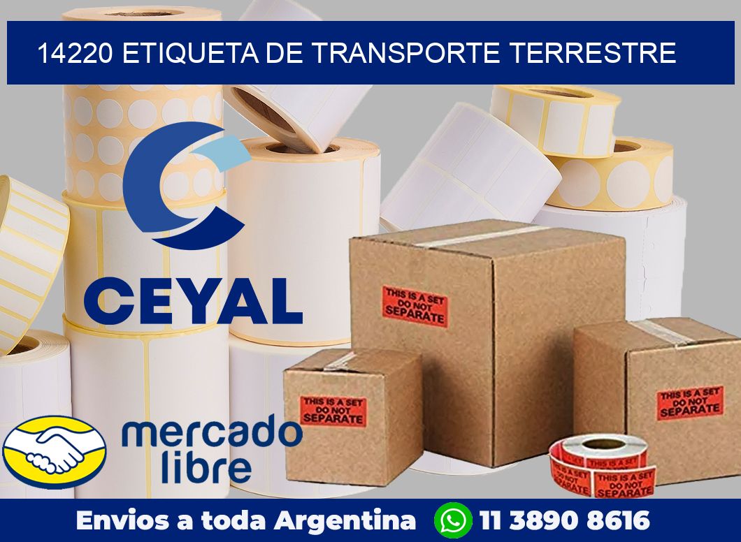 14220 Etiqueta de transporte terrestre