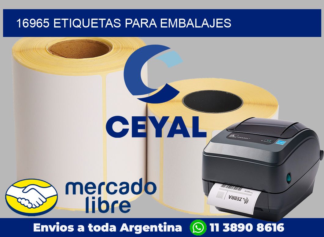 16965 etiquetas para embalajes