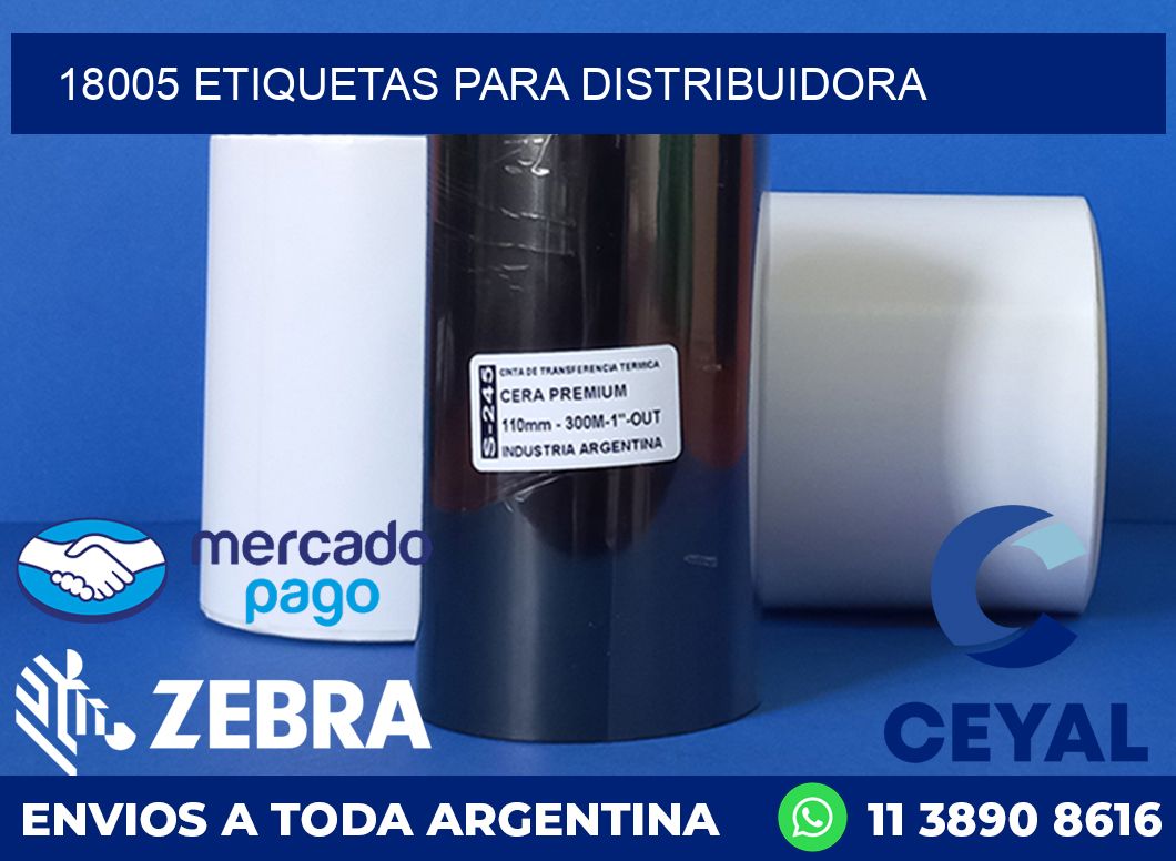 18005 etiquetas para distribuidora