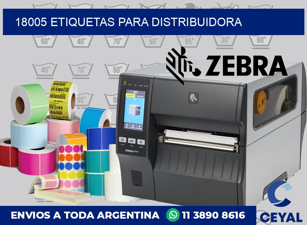 18005 etiquetas para distribuidora