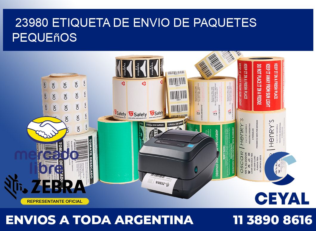 23980 Etiqueta de envio de paquetes pequeños