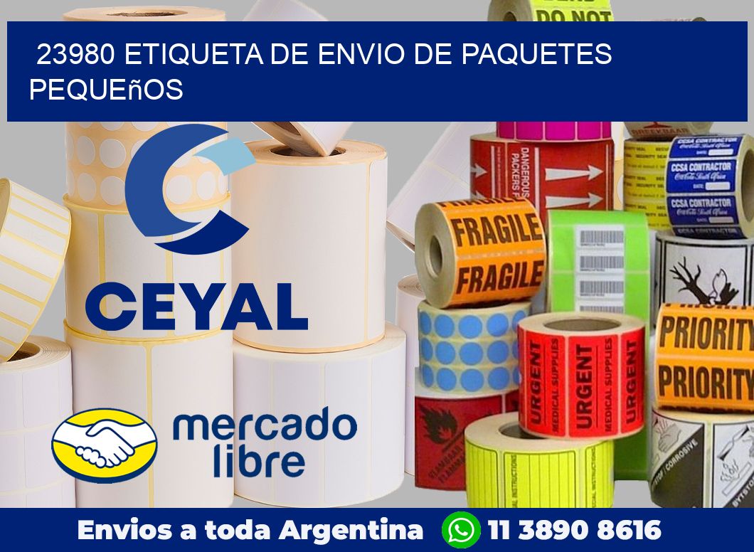 23980 Etiqueta de envio de paquetes pequeños