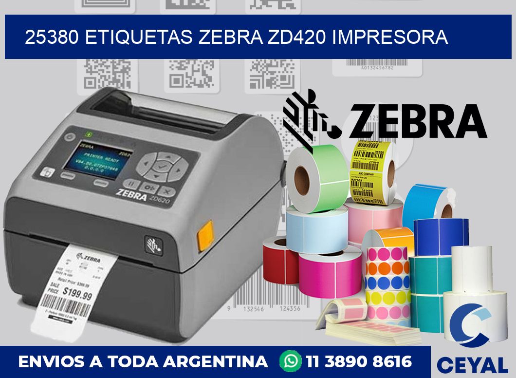 25380 etiquetas Zebra zd420 impresora