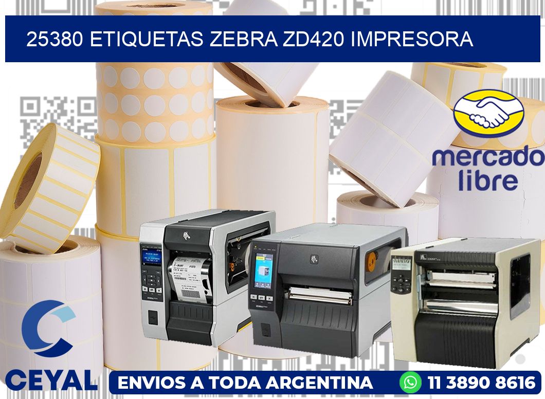25380 etiquetas Zebra zd420 impresora