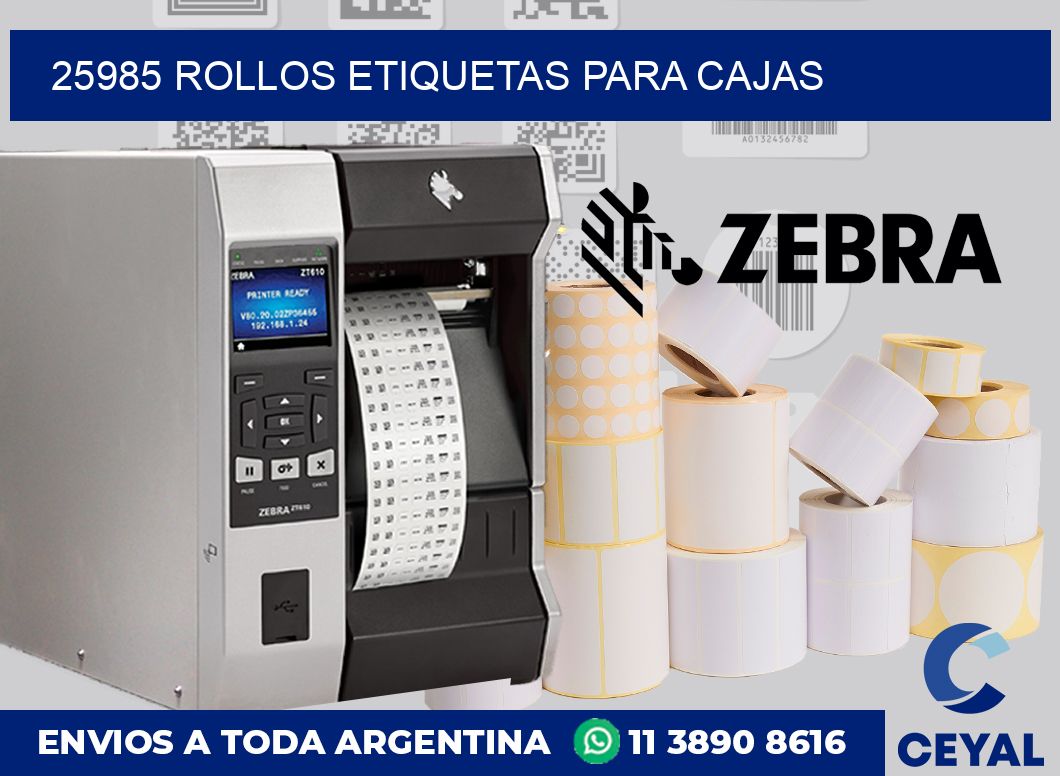 25985 rollos etiquetas para cajas