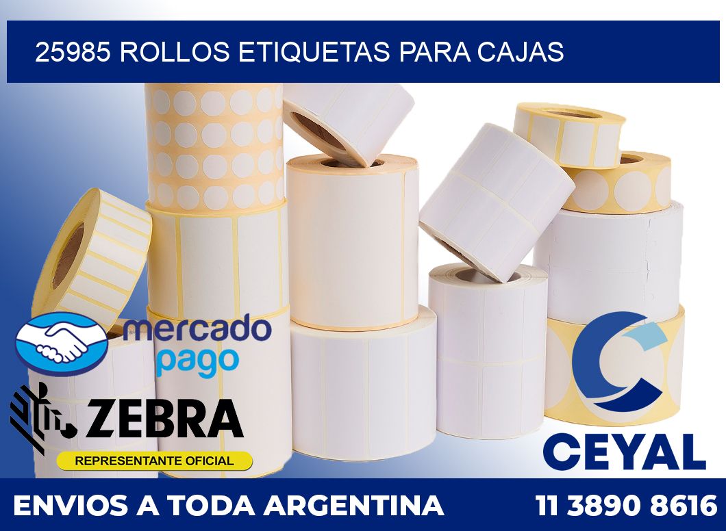25985 rollos etiquetas para cajas