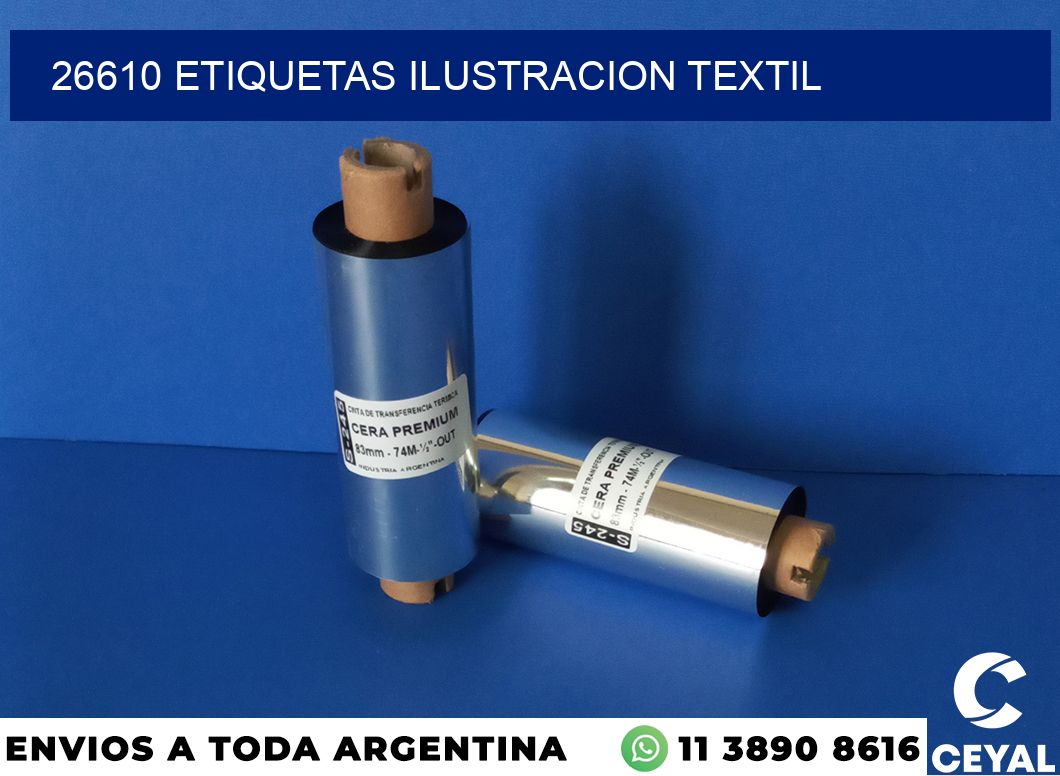 26610 etiquetas ilustracion textil