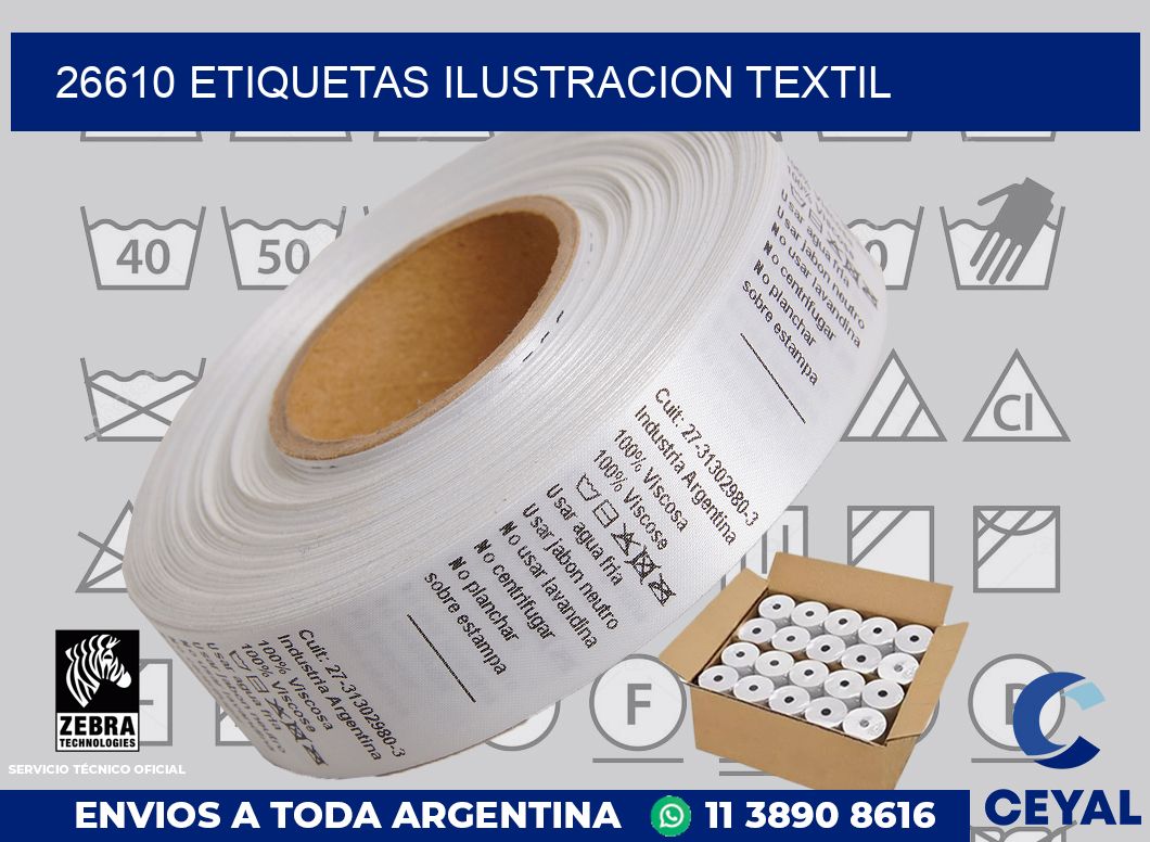 26610 etiquetas ilustracion textil