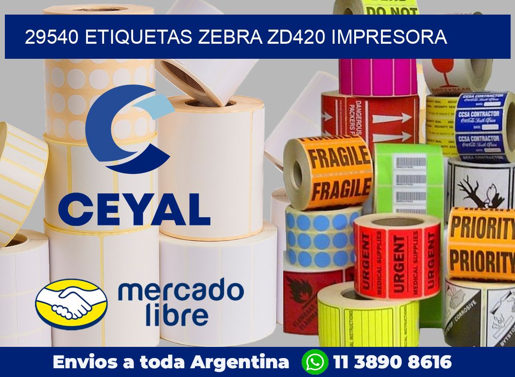 29540 etiquetas Zebra zd420 impresora