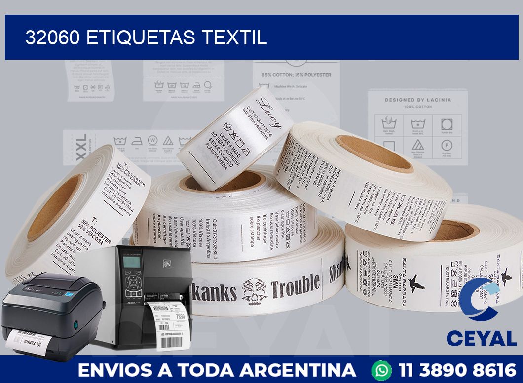 32060 etiquetas textil