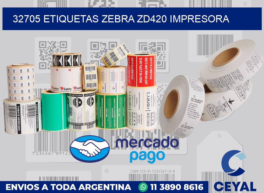 32705 etiquetas Zebra zd420 impresora