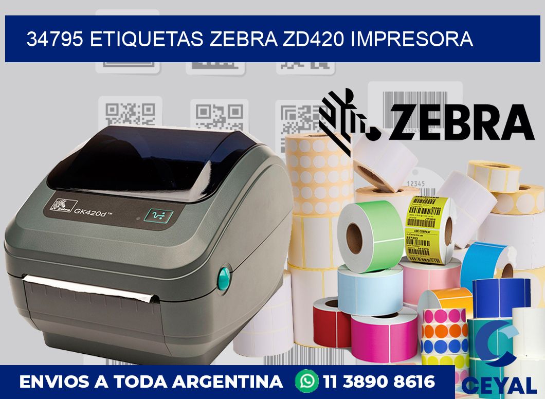 34795 etiquetas Zebra zd420 impresora