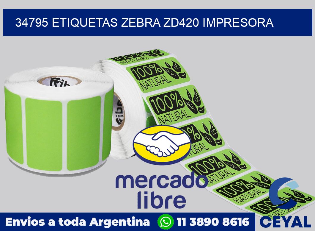 34795 etiquetas Zebra zd420 impresora