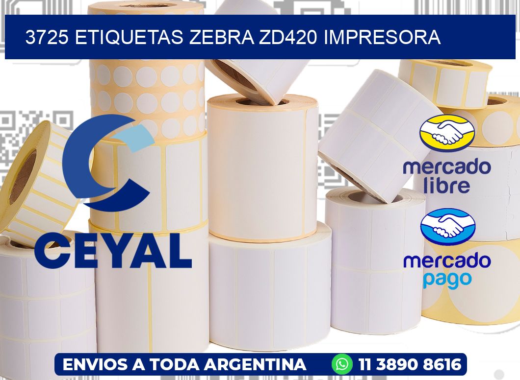 3725 etiquetas Zebra zd420 impresora