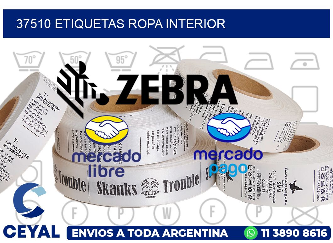 37510 Etiquetas ropa interior