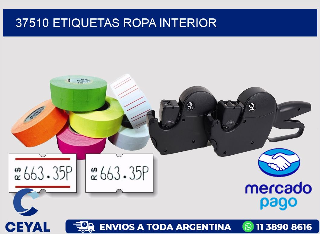 37510 Etiquetas ropa interior
