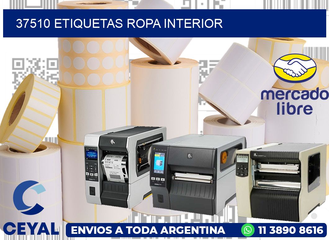 37510 Etiquetas ropa interior