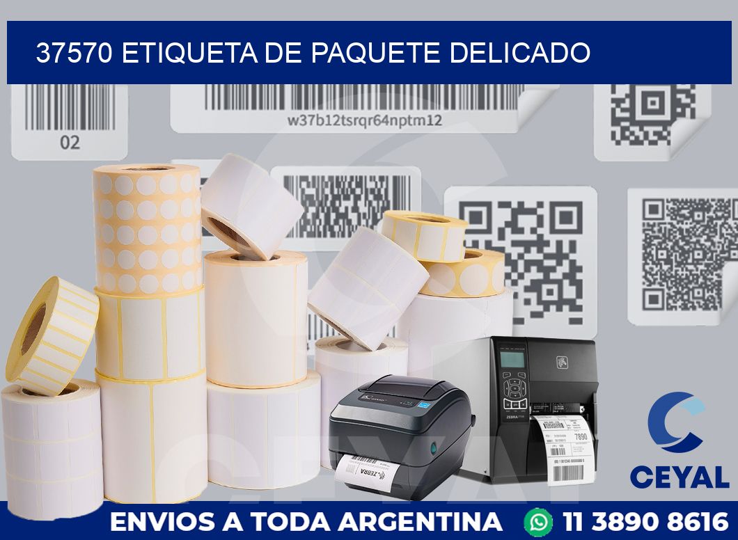 37570 Etiqueta de paquete delicado