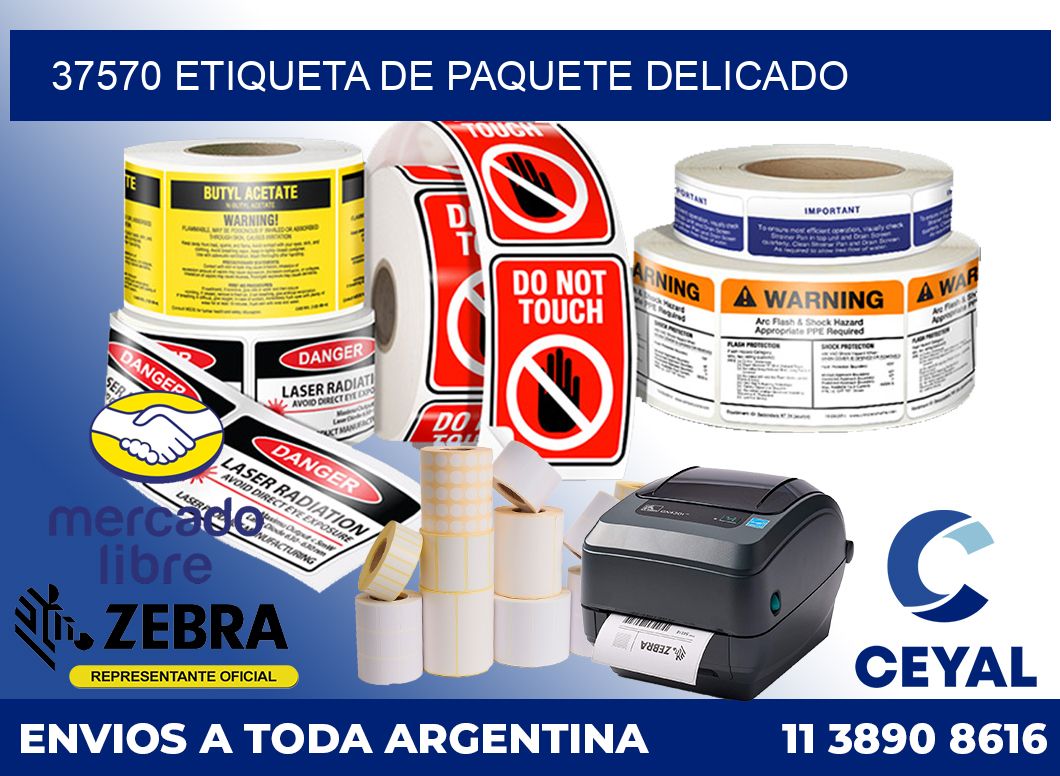 37570 Etiqueta de paquete delicado