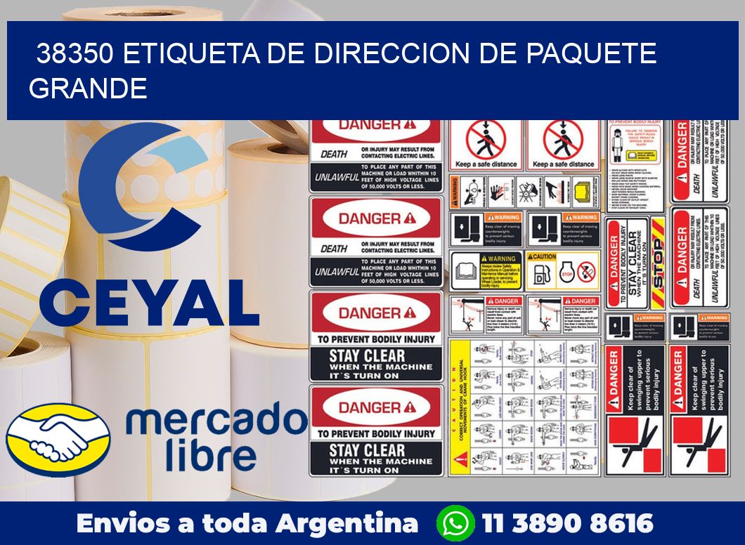38350 Etiqueta de direccion de paquete grande