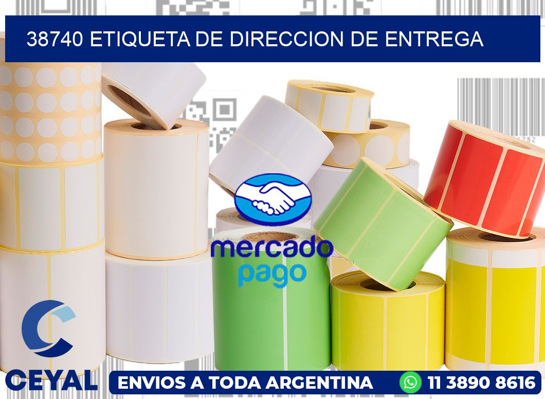 38740 Etiqueta de direccion de entrega