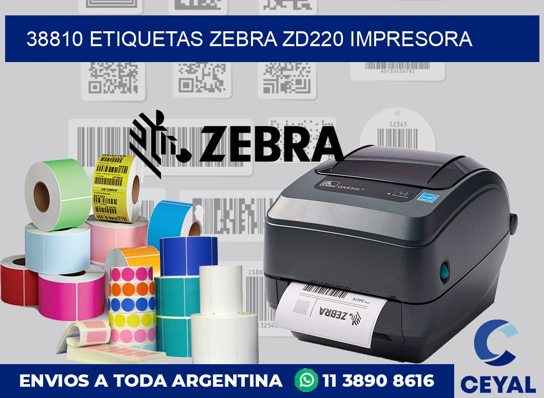 38810 etiquetas Zebra zd220 impresora