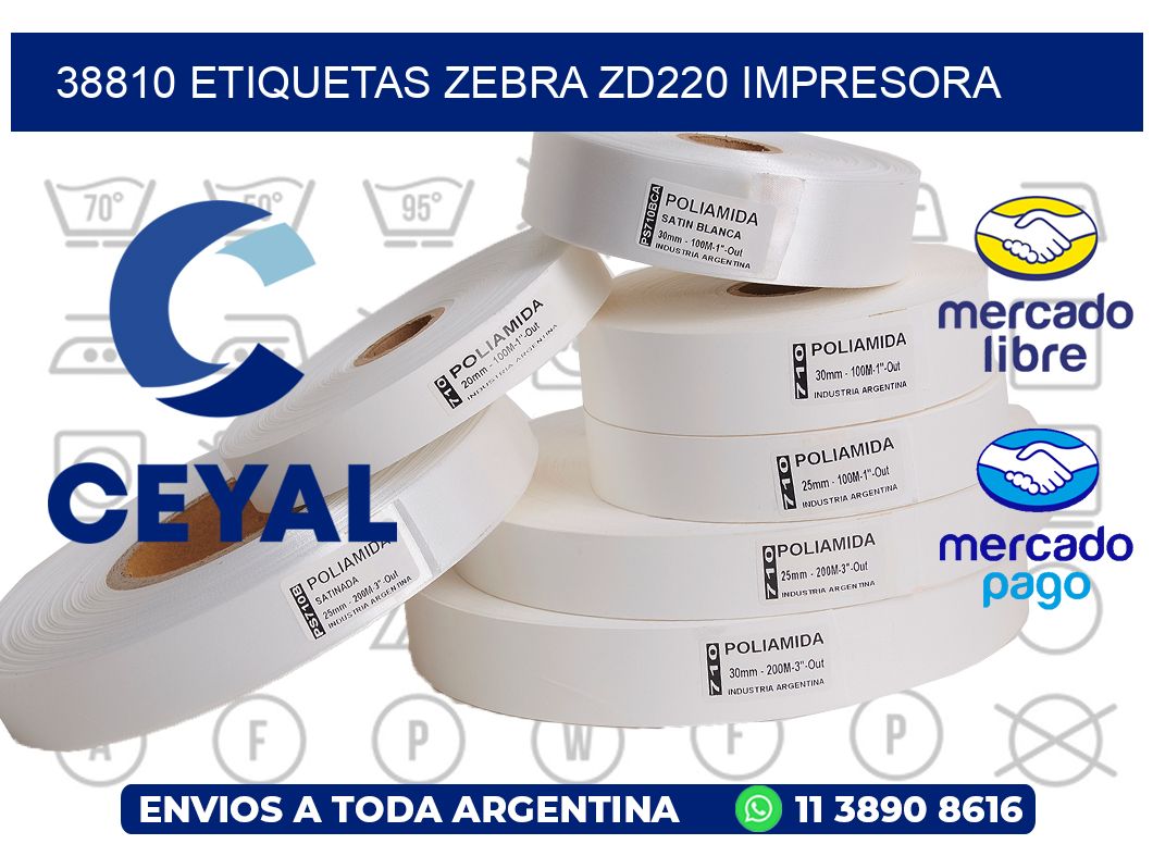38810 etiquetas Zebra zd220 impresora