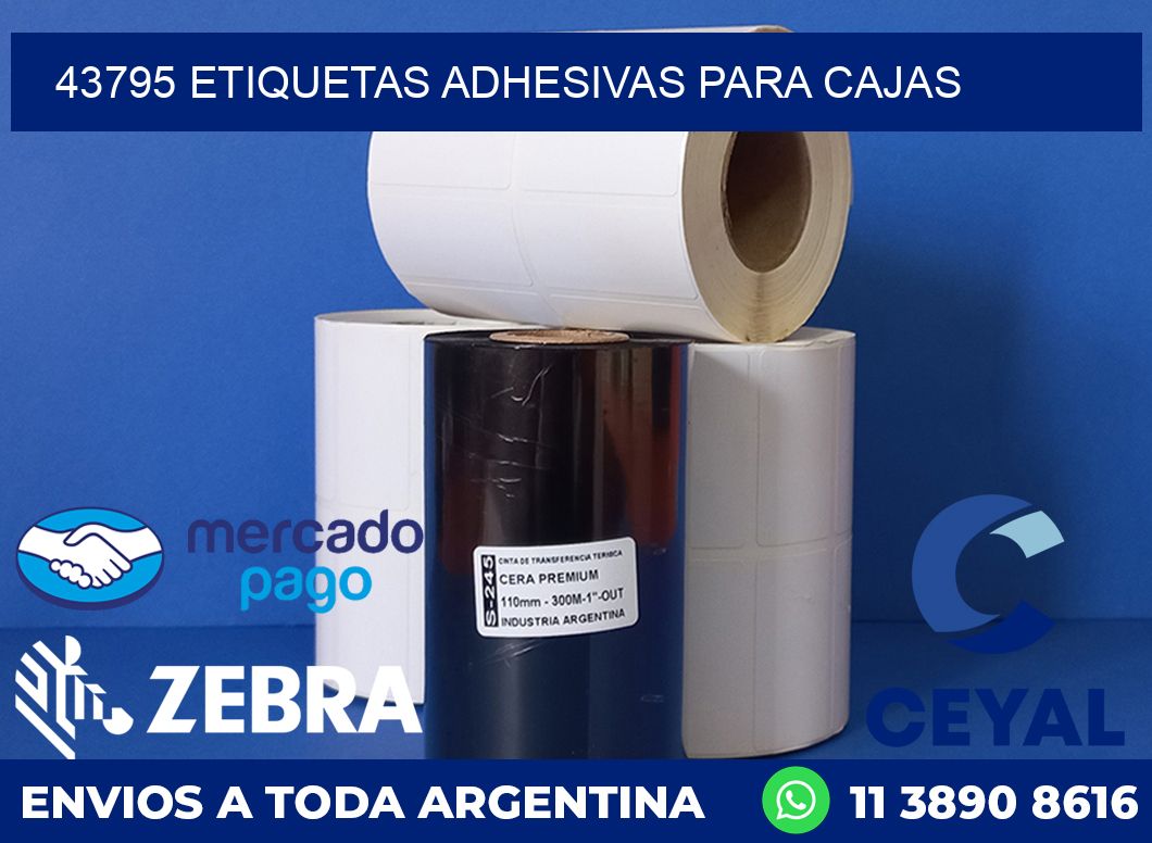 43795 etiquetas adhesivas para cajas
