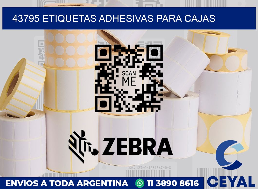 43795 etiquetas adhesivas para cajas
