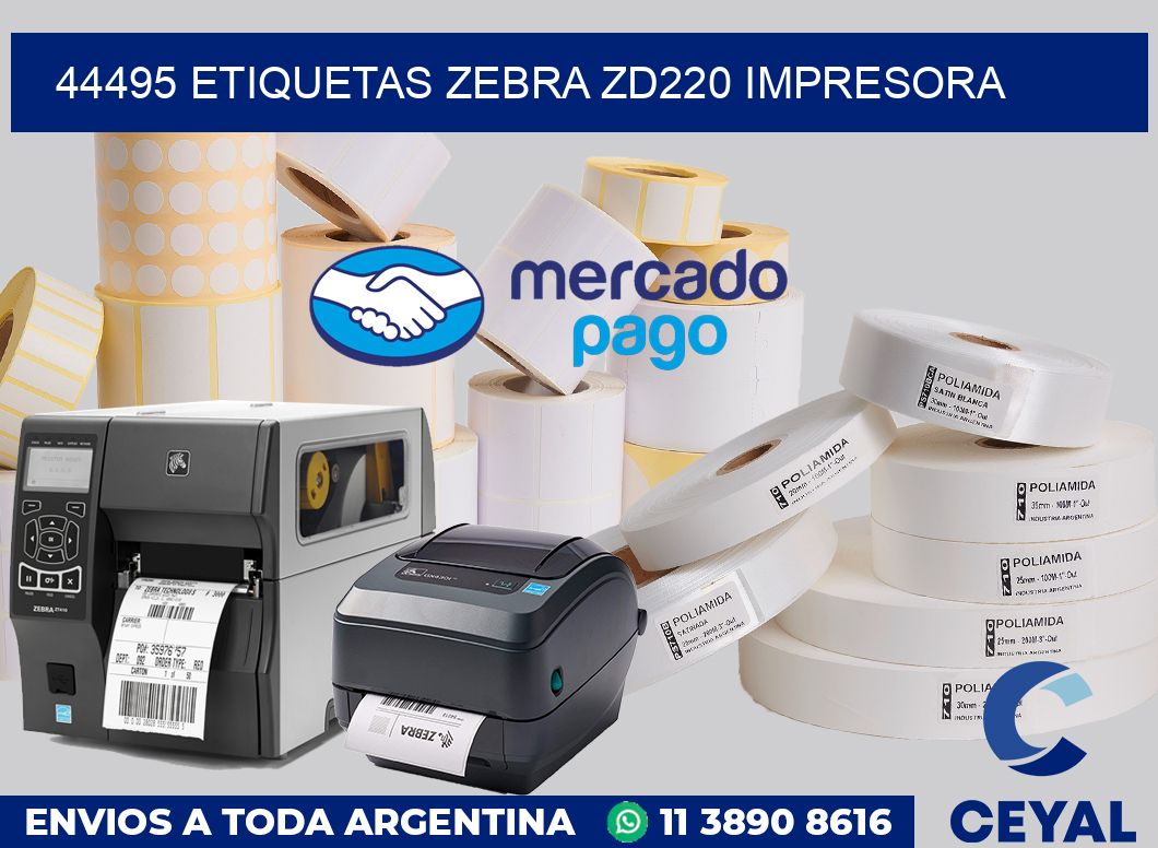 44495 etiquetas Zebra zd220 impresora