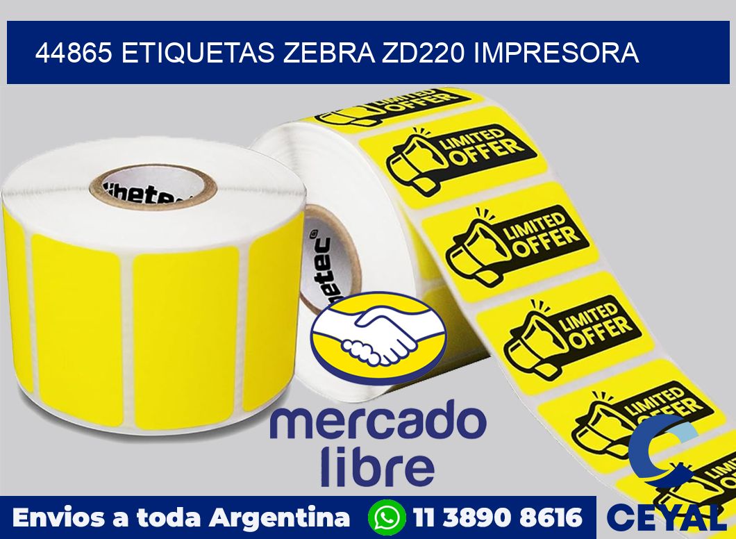 44865 etiquetas Zebra zd220 impresora