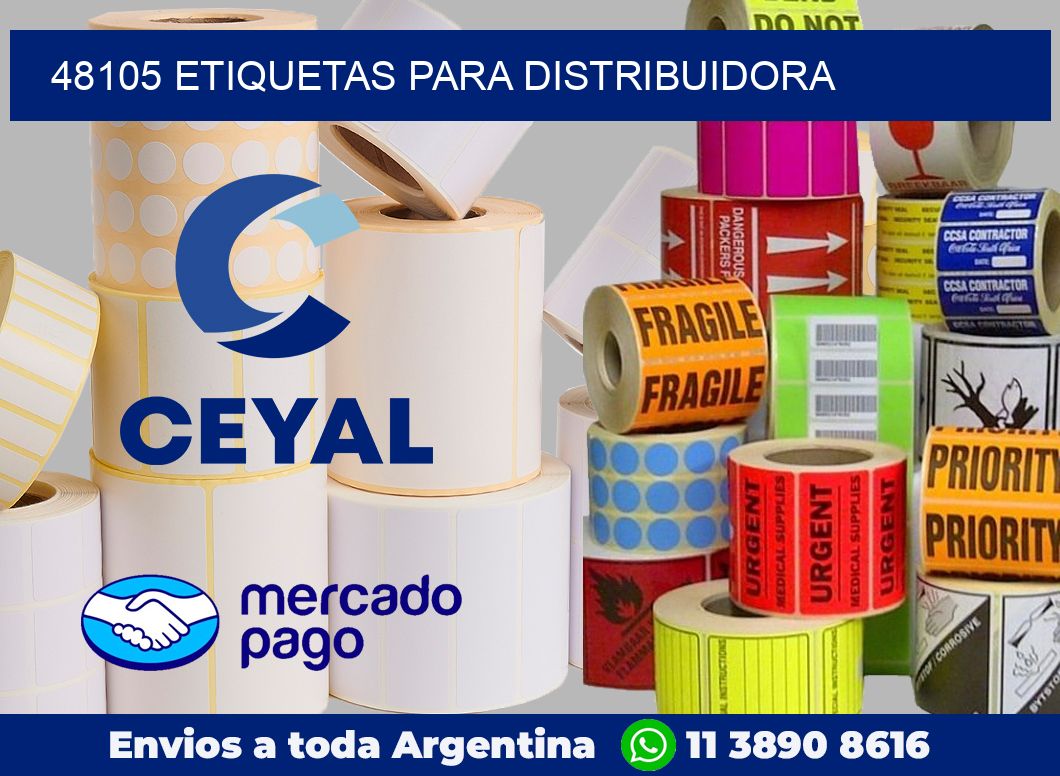 48105 Etiquetas para distribuidora
