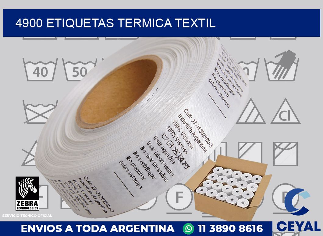 4900 etiquetas termica textil