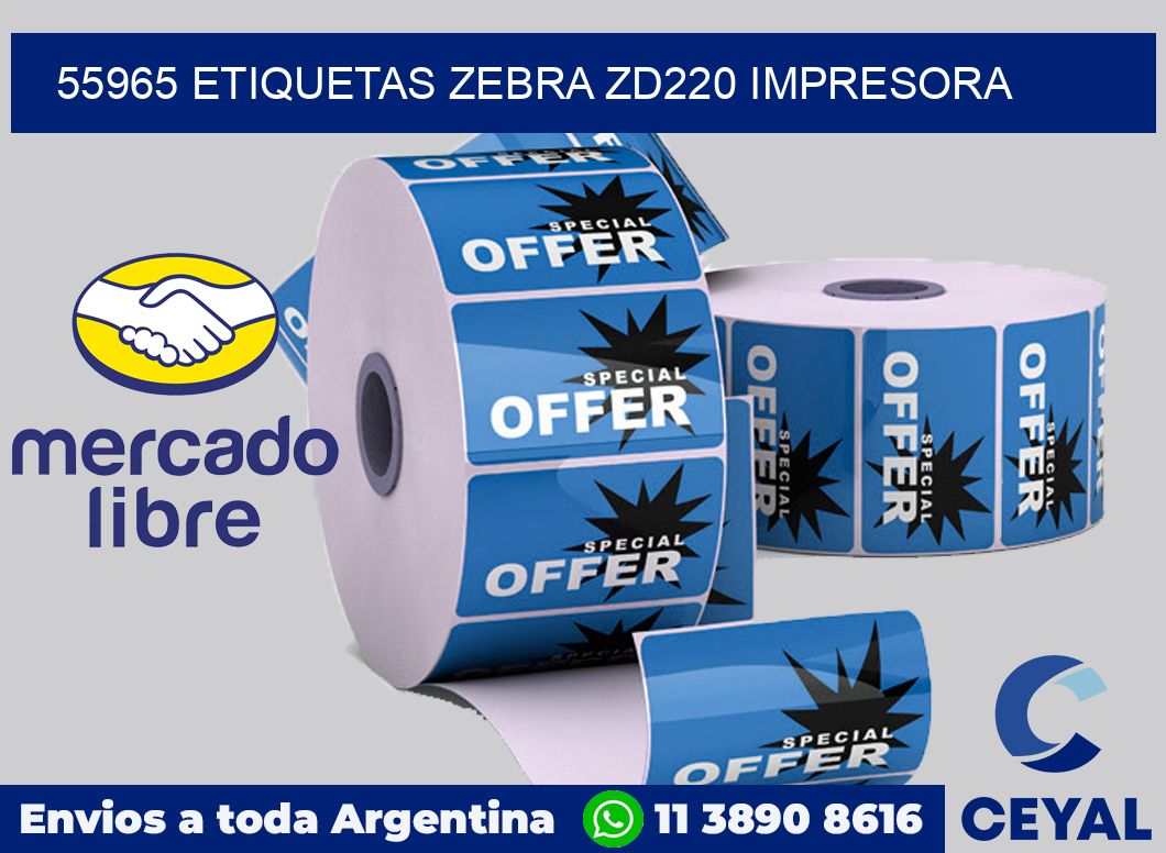 55965 etiquetas Zebra zd220 impresora