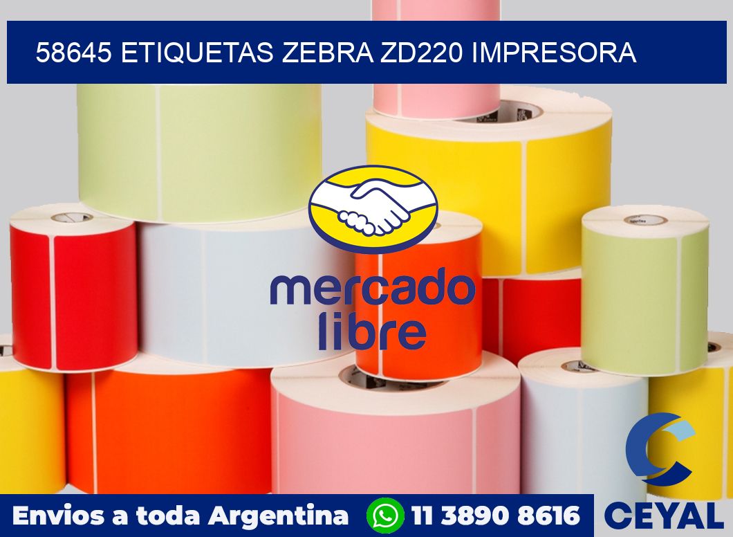 58645 etiquetas Zebra zd220 impresora