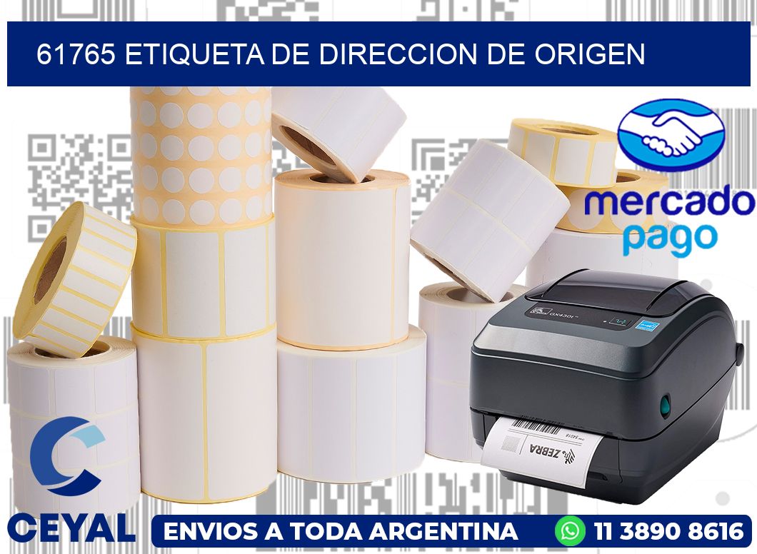 61765 Etiqueta de direccion de origen