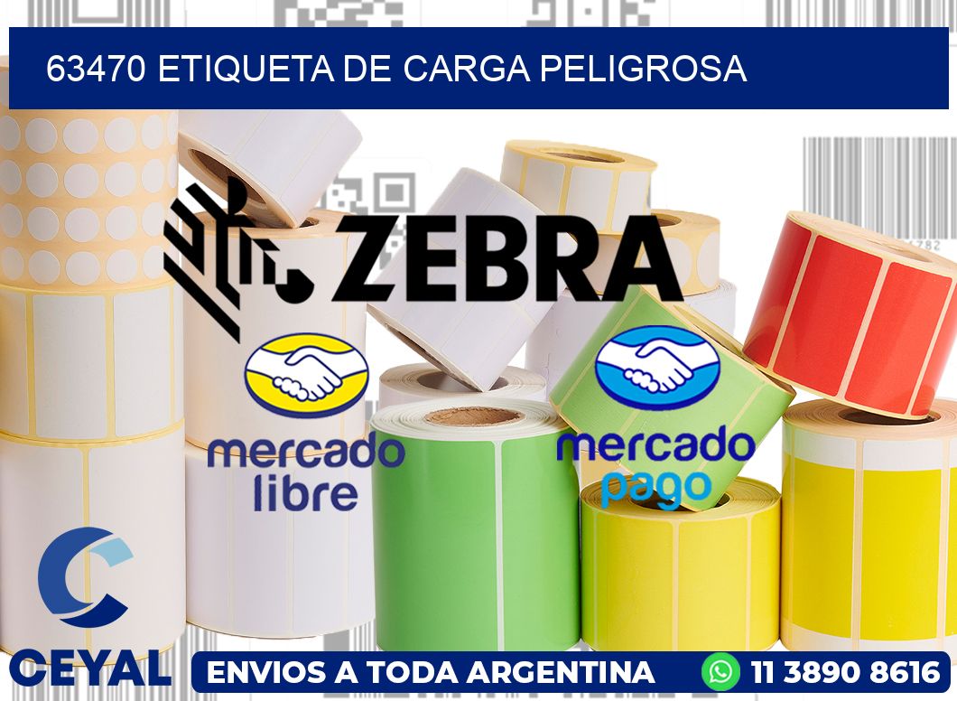 63470 Etiqueta de carga peligrosa